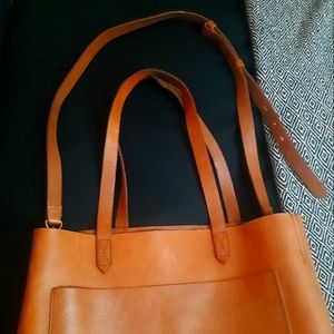Madewell Brown Leather Transport Tote bag